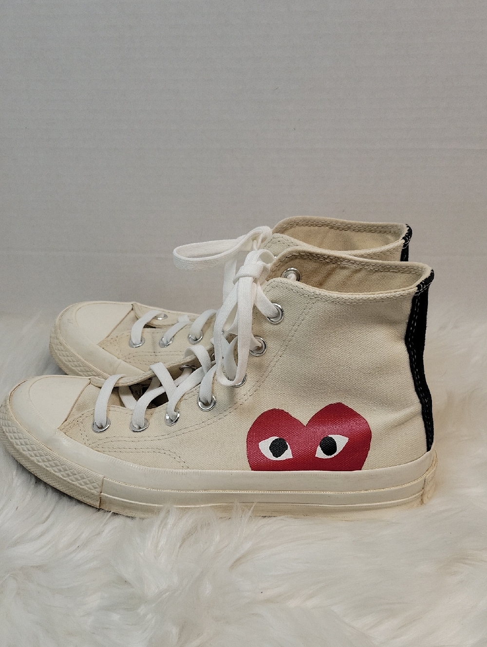 Comme Des Gargons Play X Converse Chuck Taylor High Top Sneakers Size 8 Women's‎